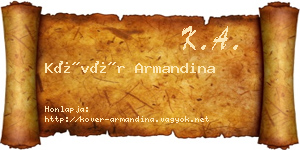 Kövér Armandina névjegykártya